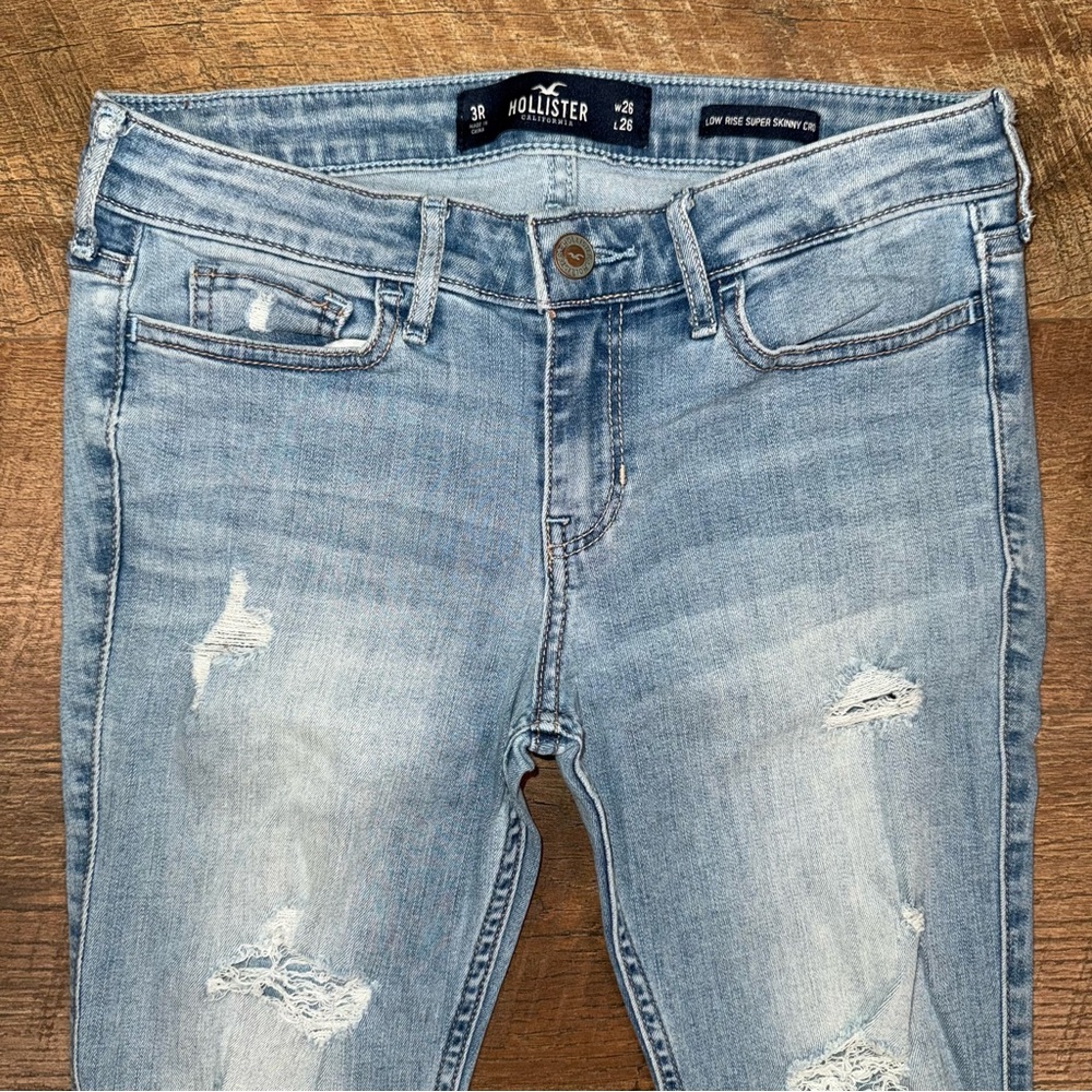 Hollister Low Rise Super Skinny Crop Women’s Jeans - Picture 3 of 14